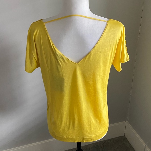 Massimo Dutti Short Sleeved Top w/Braided Cutouts - Picture 4 of 6